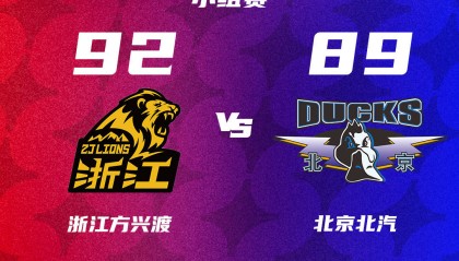 CBA俱乐部杯-胡金秋19+5翟晓川14分 广厦险胜北京