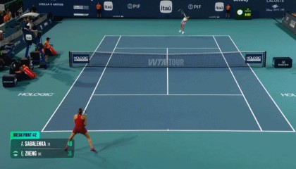 郑钦文不敌萨巴伦卡 无缘晋级