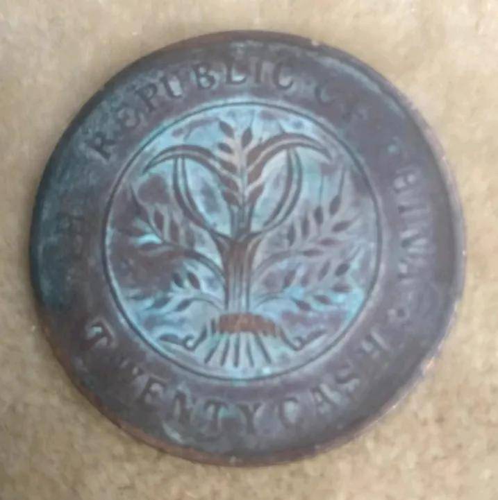 爷爷挖菜地意外发现这枚湖南双旗币，得知价值后，欣喜若然